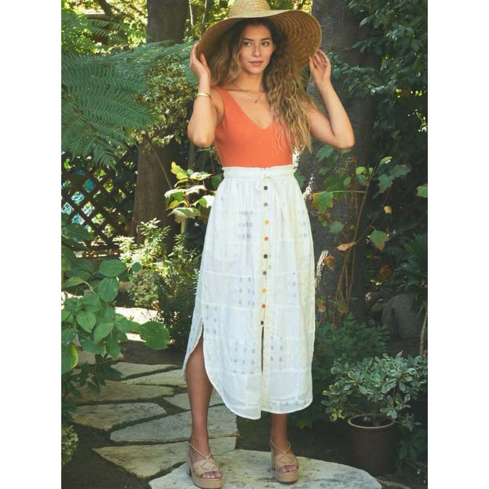 The Odells / Kirsten Skirt in White Multi